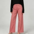 thumbnail image 6 of Tsivenald Womens Jeans High Waist Vertical Striped Print Button Fly Flared Leg Classic Five Pocket Denim Casual Pants, 6 of 6