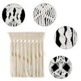 thumbnail image 2 of 70.86*35.43 in Macrame Tassel Wall Hanging Handmade Woven Braid Tapestry Boho Window Curtain Backdrop Home Decor Beige, 2 of 6