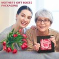 thumbnail image 4 of Square Gift Boxes with Lids for Presents Small Black Gift Boxes with Clear Window Nesting Boxes Set of 4 Flower Box for Arrangements, Mother's Day, 4 of 5