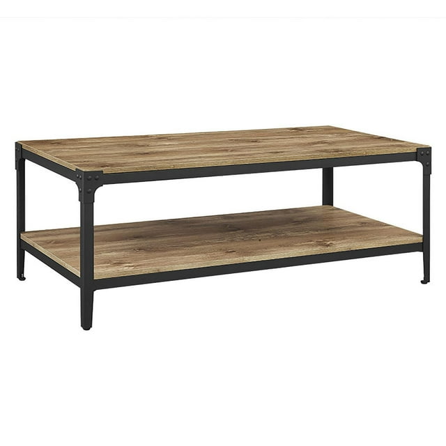 Manor Park Table basse d’angle en bois rustique à cornières