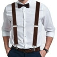 thumbnail image 7 of Buyless Fashion Heavy Duty 2 Pack Suspenders for Men - 48" Adjustable Straps 1 1/2" - X Back with Strong Hooks - 5145-2-Brown, 7 of 7