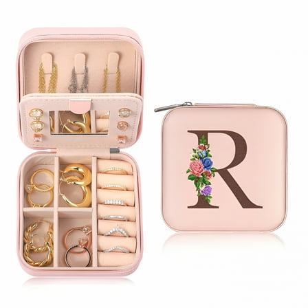 LAMIRO Teen Girls Gifts for Teenage Girls Birthday Gifts for Daughter Granddaughter Small Travel Jewelry Case Jewelry Organizer Jewelry Box for Girls