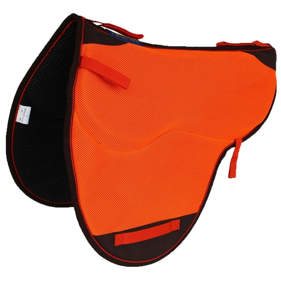 Horse English Endurance Treeless Non-Slip Neoprene Saddle Pad Orange 6405OR