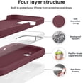 thumbnail image 2 of Compatible with iPhone 13 Case, Liquid Silicone Upgrade [Camera Protection] [Soft Anti-Scratch Microfiber Lining] Shockproof Phone Case for iPhone 13 6.1 inch - Plum, 2 of 14