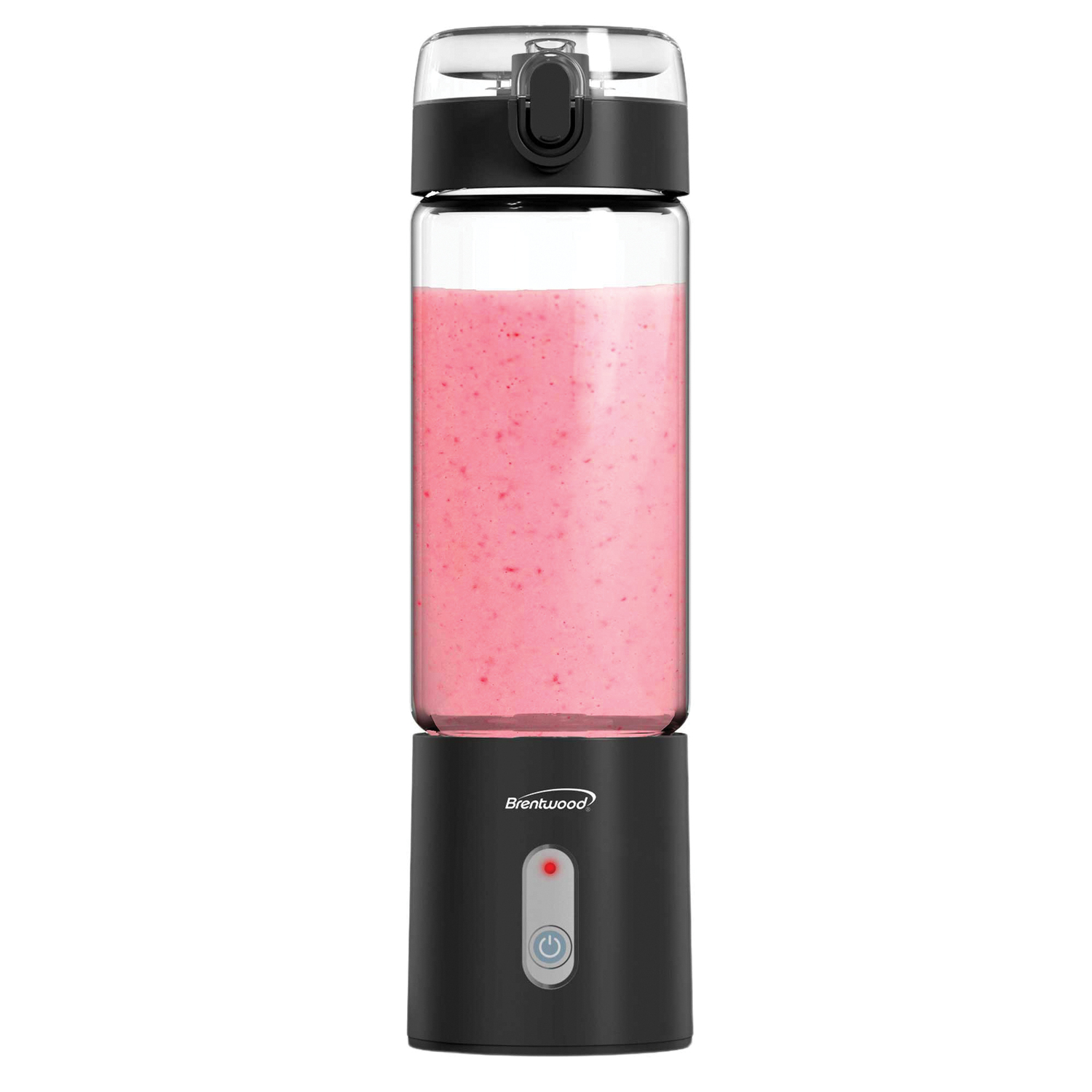 Brentwood 50-Watt 17-Oz. Portable Battery-Operated USB-Chargeable Glass Blender (Black), RJB-100BK