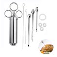 thumbnail image 3 of Meat Injector Syringe, Stainless Steel Marinade Flavour Seasoning Injector Kit Food Syringe, 3 of 4