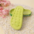 thumbnail image 5 of Ketyyh-chn99 Slippers for Kids Slides Boys Girls Toddlers Cloud Shower Slippers Cute Cartoon Open Toe Sandals Thick Sole Beach Pool Shoes Green,11, 5 of 5