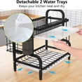 thumbnail image 5 of 2/3 Tier Dish Drying Rack, Over Sink Drainer Shelf Utensils Holder Stainless Steel Kitchen Drainer Storage Stand Kitchen Shelf Cutlery Holder Storage Counter Organizer Space Saver, 5 of 7