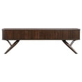 thumbnail image 5 of Valna Rectangular 71" TV Stand with Sliding Doors Walnut, 5 of 5