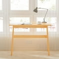 thumbnail image 2 of WGYPRIME 41.33" Bamboo Computer Desk, Modern Farmhouse Style Gaming Desk, Simple Work Desk for Home Office, 2 of 8