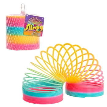 Slinky the Original Walking Spring Toy, Plastic Rainbow Giant Slinky,  Kids Toys for Ages 5 Up, Easter Basket Stuffers and Small Gifts