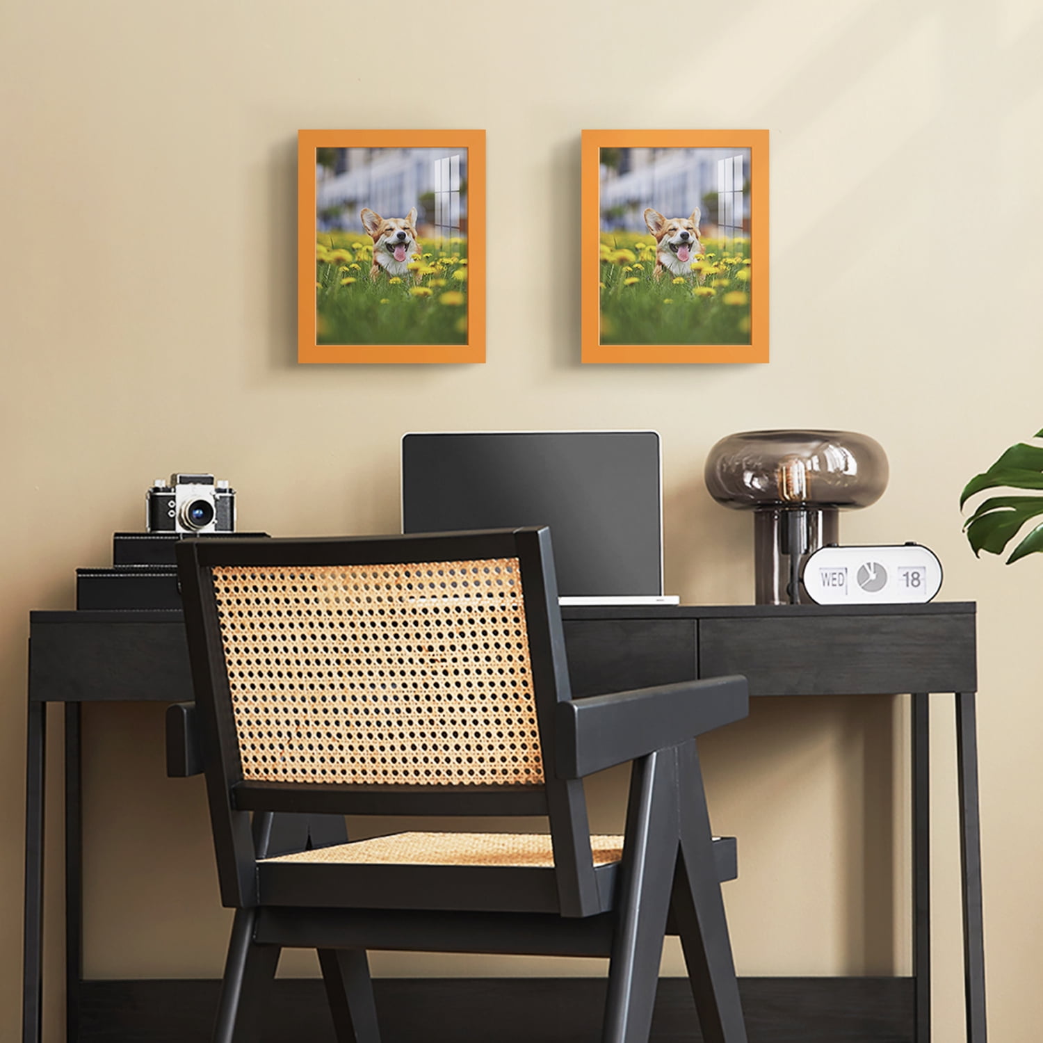Modern 8 in. x 10 in. Orange Picture Frame (Set of 2)