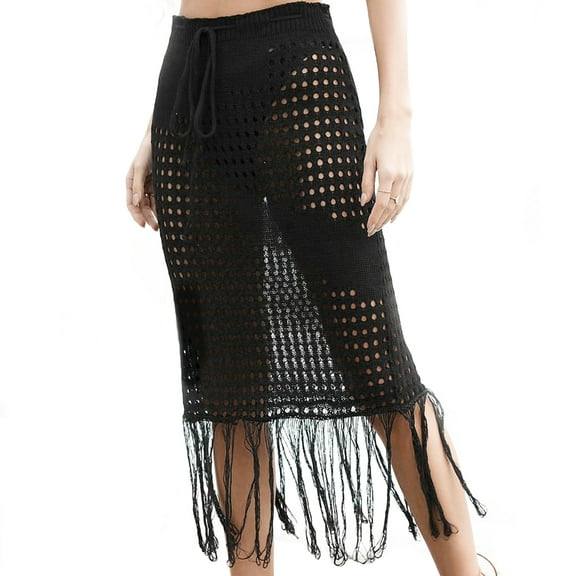 ZPAQI Women Hollows Crochet Sexy Sleeveless Beachwear Cover Down Sleep Swimwear Cover