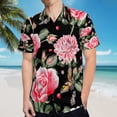 thumbnail image 5 of High Quality Hawaiian Shirts for Men Short Sleeve Aloha Beach Shirt Floral Summer Casual Button Down Shirts Blouses HYJWFG, 5 of 7