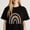 Black-1, variant on Animal Print Rainbow Graphic for Women Casual and Stylish Tee print T Shirt