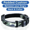 thumbnail image 6 of Pawtitas Classic Padded Reflective Dog Collar Lumberjack Medium Dog Collar Camouflage Grey, 6 of 9