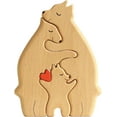 thumbnail image 2 of Wooden Bears Family Art Puzzle, Wooden Family Blocks Hand Carved Couple Animal Figurine, Wooden Sculpture, Christmas, Birthday Gifts for Mom, Dad (A), 2 of 5