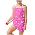 thumbnail image 6 of XZNPDUCQ Girls Swimsuit Set Comfortable Soft Breathable And Stylish With Bow Print Swimming Suit For Girls 9-10 Years Hot Pink, 6 of 7