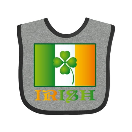 

Inktastic St Patricks Day Flag Irish Four Leaf Clover Gift Baby Boy or Baby Girl Bib
