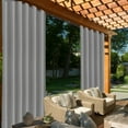 thumbnail image 2 of LiveGo Blackout Outdoor Patio Curtains - Weatherproof, Sun Blocking, UV and Fade Resistant Cabana Grommet Top Curtains for Gazebo, Front Porch, Pergola, Yard, 52*94 in, 2 Panel, Light gray, 2 of 11