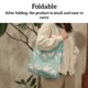 thumbnail image 5 of Cateissary Bolsa de compras Bolsa de hombro plegable portátil Bolsa de almacenamiento de comestibles reutilizable Almacenamiento y organización del hogar Azul S, 5 of 5