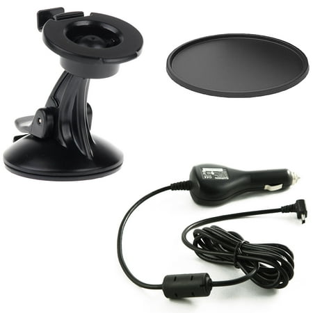Gps Dashboard Windshield - EEEKit 3in1 Kit for Garmin Nuvi GPS, Car Windshield Dashboard Mount Holder+Car Charger Adapter Cord Cable+Adhesive Pad