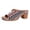 Blue, variant on Rokment Ethnic Vintage Orthopedic Dress Sandals for Women 2026 Beach Summer Boho Leather Platform Chunky Block High Heels Slip on Casual Heeled Dressy Slides Black Size 6