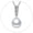 C Austrian Crystal Pearl-3 Stone-White, variant on MomentWish Moissanite Pearl Necklaces for Women,Simulated Diamond Necklace 925 Sterling Silver Christmas Anniversary Gifts for Her