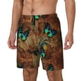 thumbnail image 2 of Haiem Vintage Butterfly Green Men'S Quick-Dry Swim Trunks: Comfortable Beach Shorts With Mesh Lining And Pockets - Ideal For Swimming And Sunbathing 3x-Large, 2 of 9