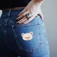 thumbnail image 4 of Miangastore Embossed Bear Head Pu Label Tags White 100Pcs 1.26X0.90X0.04In, 4 of 8