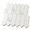 Glossy White Marble-1, variant on Glossy Dolomite White 1 Sheet Long Hexagon Peel and Stick PVC Wall Tiles 12.8 x 12.8 Inch