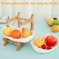 thumbnail image 4 of ZTOO2 Tier/3 Tier Ceramic Fruit Bowl with Stand for Kitchen Counter Large Capacity Fruit Ceramic Basket Decorative Fruit Tray Holder  for Fruit Vegetable Dessert, 4 of 10