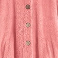 thumbnail image 5 of Baqcunre Pure Color Button Pocket Split Fashion Casual Long Sleeve Plush Coat Winter Jackets For Women Long Cardigans For Women Trendy Womens Cardigan Coats For Women,Color Pink,Size 3XL, 5 of 5