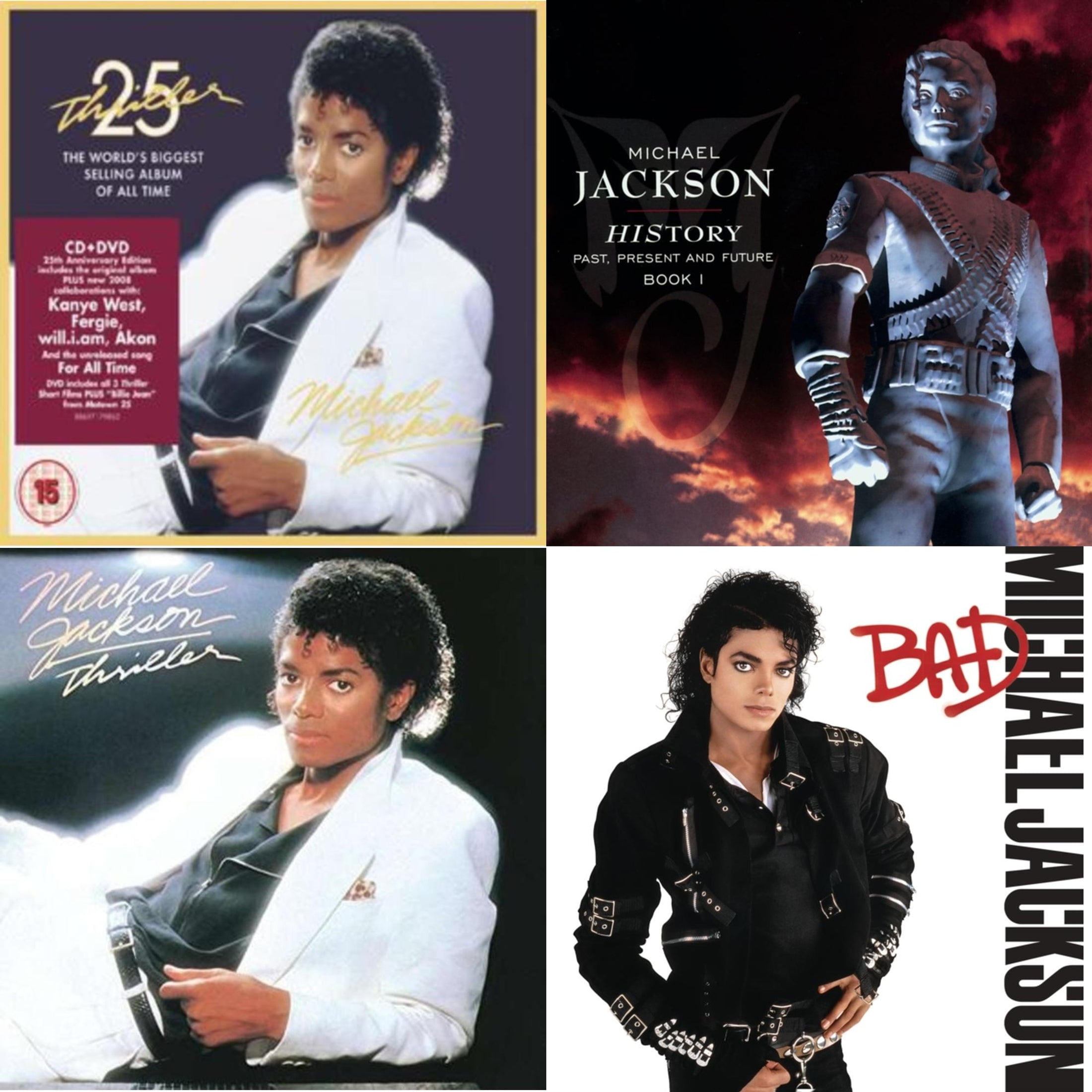 Bad & Essential Michael Jackson & Dangerous & Thriller (40Th