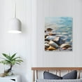 thumbnail image 4 of Acheng  Wall Art for Living Room Large Size Pebble Stones Canvas Prints Wall Art Modern Artwork for Walls Sea Pictures Large Wall Decor Wall Art Stretched and Framed Ready to Hang, 16x20 in, 4 of 5