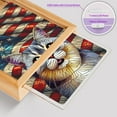 thumbnail image 4 of Patriotic British Shorthair Stained Glass Portrait American Flag Acrylic Plaque with Wood Photo Frame Box Cat Lover Kitten Owner Gifts Light Box - 01010, 4 of 5