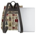 thumbnail image 3 of Easygdp Rustic Plaid Forest Lodge Mochila de Cuero para Mujeres, Bolso de Hombro, Bolsos de Mano de Moda para Trabajo y Viajes, 3 of 4