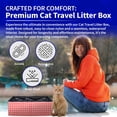 thumbnail image 5 of Pet Fit For Life - Vibrant Collapsible Travel Cat Litter Box - Portable, Foldable, Compact Design with Bonus Water Bowl - Ideal for Car & Camping - Reusable, Cats Safe - Coral, (16"x12"x5"), 5 of 7