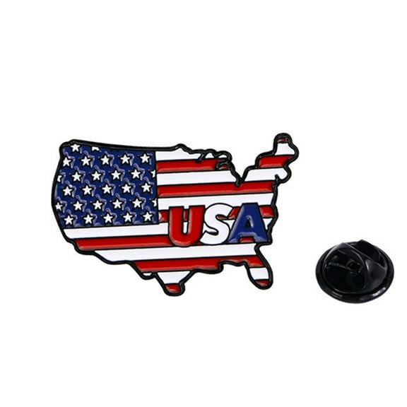 Nmdmisc 4th of July Enamel Brooches for Women Men USA Flag Star Firework Patriotic Lapel Pins Red White Blue Waving for Veterans Independence Memorial Day Decor Gifts