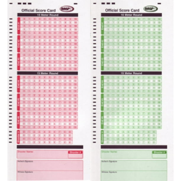 Apperson Print Resources 4763 1C 50 Red 50 Green Score Cards - Walmart.com