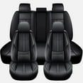 thumbnail image 7 of Car 5-Seat Covers Front & Rear Full Set Compatible with Nissan Sentra 2008-2024 PU Leather Seat Cushion Protector Waterproof Black, 7 of 7