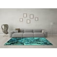 thumbnail image 3 of Ahgly Company Indoor Rectangle Oriental Turquoise Blue Industrial Area Rugs, 2' x 3', 3 of 4