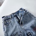thumbnail image 5 of XIMIN Girls Baggy Jeans Wide Leg Ripped Butterfly Print Jeans High Elastic Waisted Straight Leg Denim Pants Cute Summer Trousers Y2K Graphic Streetwear, 5 of 7