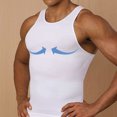 thumbnail image 4 of Nmnitkp Mens Tank Top Compression Tank Tops, Slimming Tummy Control Shapewear, Breathable Sleeveless Undershirt for Workout, Daily & Underwear Use White,M, 4 of 6