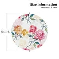 thumbnail image 3 of Kll Round Shape Drink Coasters Set Of 4,Pu Leather Absorbent Coasters Set Decorative Coffee Cup Coasters Housewarming Gift For Home Decor-Colorful Flowers, 3 of 9