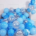 thumbnail image 2 of 50PCS Dark Blue Agate Marble Metal Latex Confetti Balloons Birthday Wedding BabyShower Decorations New year Globos, 2 of 6