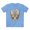 Carolina Blue, variant on Butterfly shirt, Shirt with Butterfly, Tee Shirt with Antique Butterfly