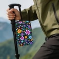 thumbnail image 4 of COEQINE Crutch Accessories Pouch Walking Stick Bag Hippie Flower Leaf Forearm Crutch Bag, Mobility Aid Bag, Large Capacity, Lightweight, for Forearm & Elbow Crutches, 4 of 7