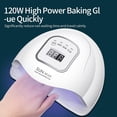 thumbnail image 6 of LED UV Nail Gel Curing Lamp - 120W Nail Dryer, Auto Sensor, 45 LED Lights, Dual Light Source, 4 Timer Settings 30s 60s, Eye-Friendly White Light, Professional DIY Manicure, Home Makeup Organizers, 6 of 7