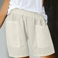 thumbnail image 2 of JJHGVB Womens Linen Shorts Shorts for Women Below the Knee Flowy Shorts Wide Leg Shorts for Women Beach Boho Casual Pants Womens Linen Shorts Womens Long Shorts Comfy Resort Wear Beige L, 2 of 5